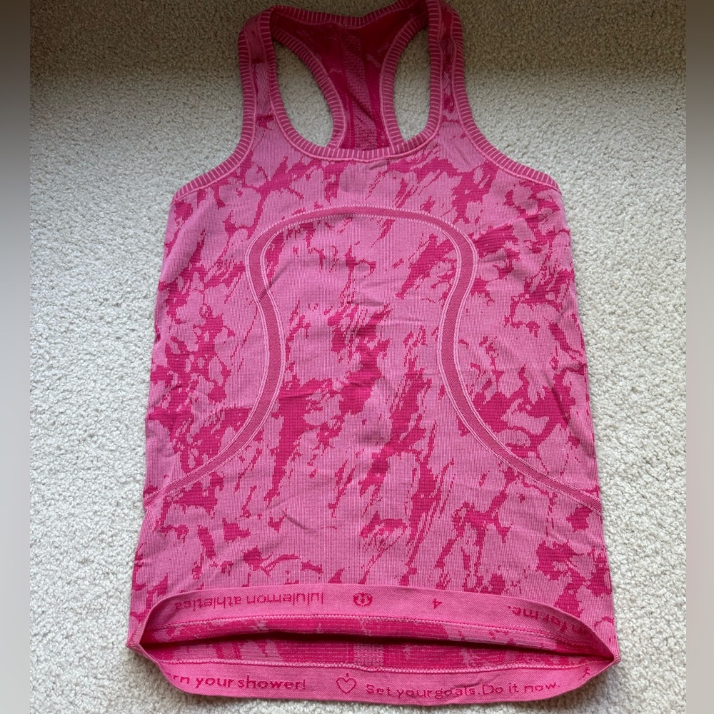 Lululemon Swiftly Tech Racerback Tank Pink Camo